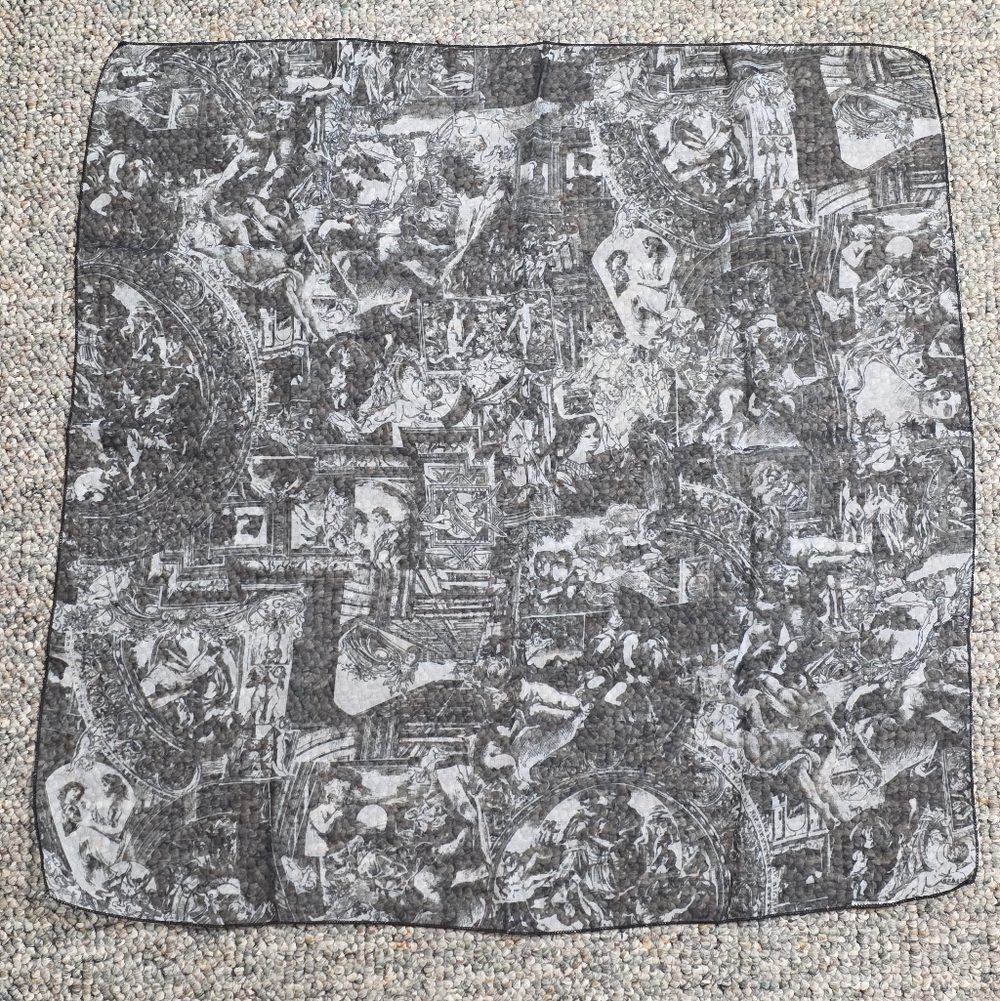 Anthropologie "Renaissance-Style" Angel/Cherub Silk Neck Scarf
